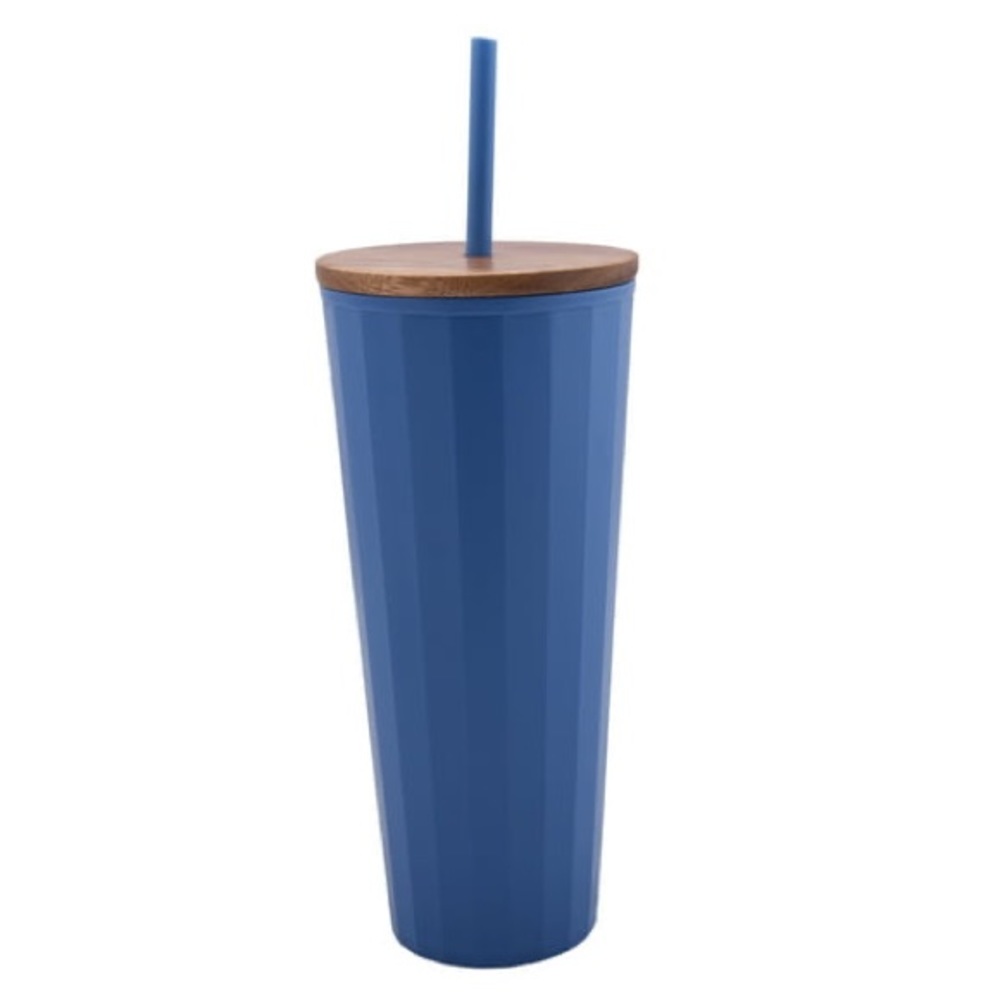 Blue Plastic Textured Tumbler